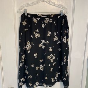 Vintage Floral Midi Skirt